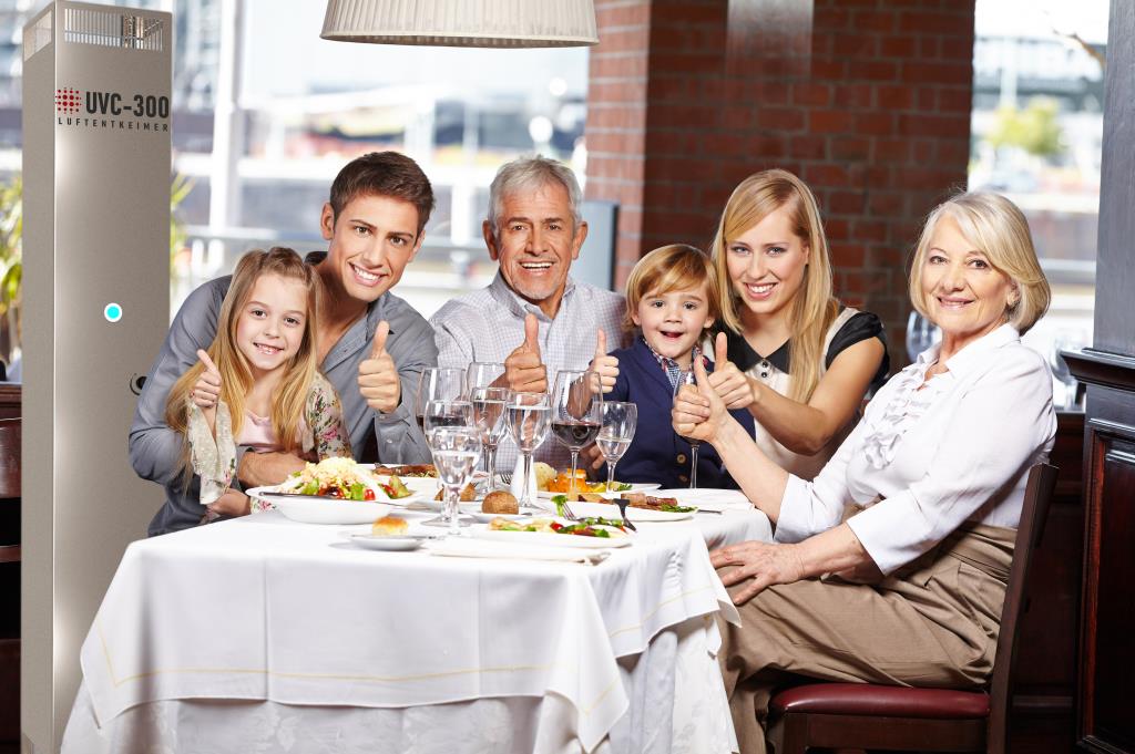 Wiedereröffnung für Restaurant und Gaststätten mit Luftfilter bzw. Luftentkeimer UVC300